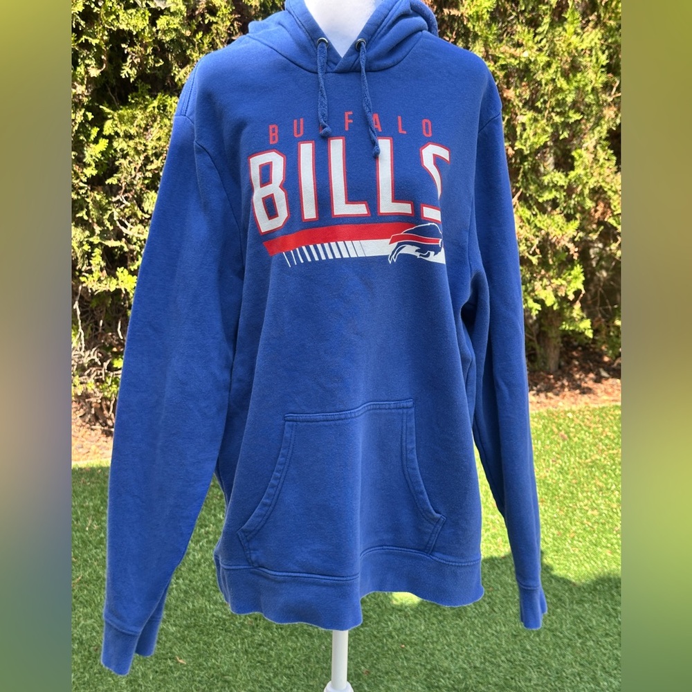 Vintage Men’s NFL Buffalo Bills Team Navy Blue Hoodie Pull Over size XL - Picture 2 of 5